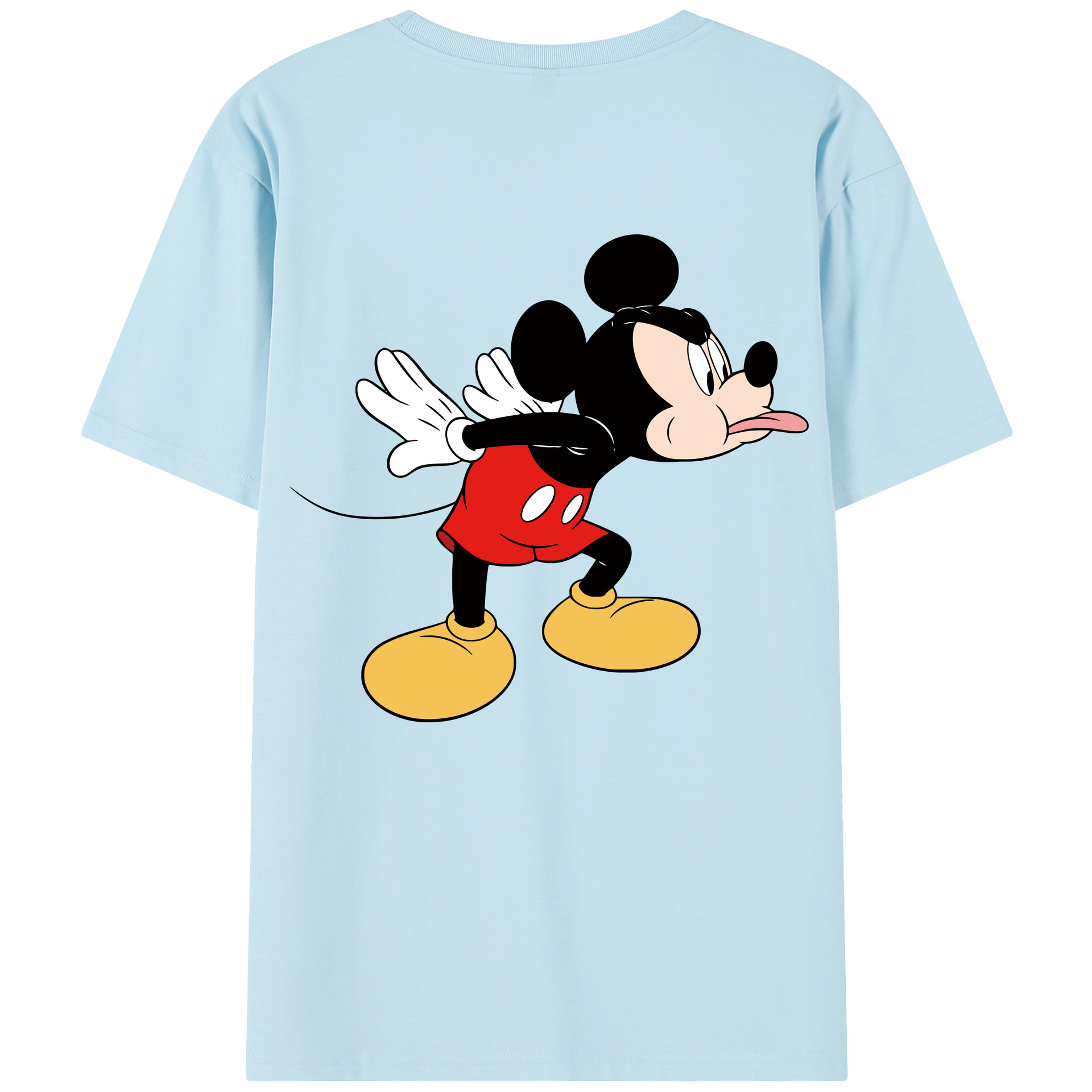 （画像用） ミッキーマウス Mickey Mouse 綿100％半袖Tシャツ（背面プリント）